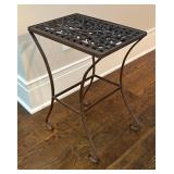 E - Ornate Metal Accent Table