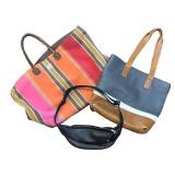 E - Two Tote Bags and Fanny Pack by Artiga, Leather Designs and More