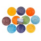 K - Piccadilly Hand-Painted Ceramic Plates Set of 8