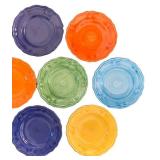 K - Piccadilly Hand-Painted Ceramic Plates Set of 8