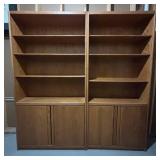LLO - Two Wood Bookcase Cabinets
