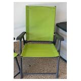 G - Pair of Green Patio Chairs