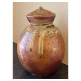 E - Drip Glazed Pottery Vessel