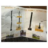 Outdoor String Light Pole Assembly