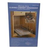14" Sliding Cabinet Organizer Chrome Steel