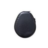 Black Semi-Hard Shell Zipper Carrying Case With Carabiner Clip