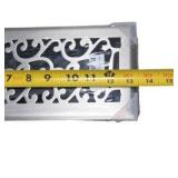 Sanycasa Savannah Design Satin Nickel Floor Register Adjustable Damper New
