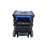 Retail value: about $120–$180 new. Kobalt 2-Piece Rolling Tool Box Stack With Telescoping Handle