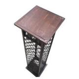 Tall Decorative Metal Plant Stand Pedestal Lattice Design Approx. 38" Tall