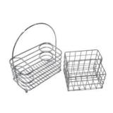Mixed Kitchen Household Lot Pans Muffin Tray Wire Baskets Wrap Dispenser, Tension Rod, Collapsible Basin, Silicone Drying Matt, Silicone Serving Utensils, and Wall Mount Dual Glove Box Holder