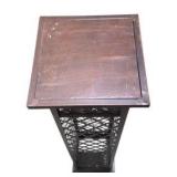Tall Decorative Metal Plant Stand Pedestal Lattice Design Approx. 38" Tall