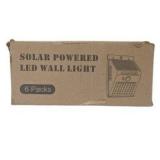 SEZAC Solar Powered LED Wall Lights 6 Pack Motion Sensor Outdoor Lights