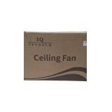 Retail value: $90–$160 IQCSXLQ Ceiling Fan with Light and Remote – Wood Grain Blades – Open Box