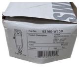 9 Pack Decorator Lighted Switches 91160-W10P Single Pole Push-In Side Wired White Open Box