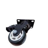 Assorted Caster Wheels & Brake Mount Hardware Lot, 1.5" Casters, Locking Wheels, Brackets
