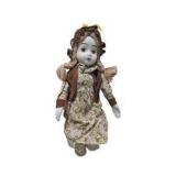 Lot of 5 Small Collectible Dolls – Porcelain Dolls, Victorian Style & Ice Skater Ornament