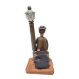 Vintage Hand Carved Wood Folk Art Figure Lot With Bottle Opener, Corkscrew, Barrel Holder and Picks