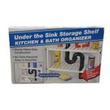 Mixed Kitchen and Storage Lot With Under Sink Shelf, Stackable Shelf and Stemglasses and more
