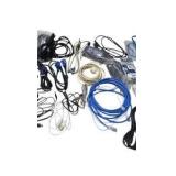 Large Mixed Computer Cable Lot VGA USB Ethernet Power Adapter Phone and Misc Cords