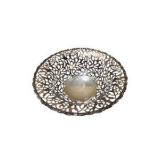 Decorative Crystal Bowls, WMF Silverplate Pierced Bowl & Glass Votive Holders