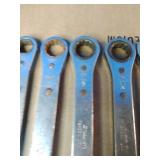 Snap On  Double box-end ratcheting wrenches.