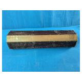 3" x 3" x12" Cocobolo turning blank, a dense exotic hardwood