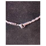 Brand New  22" JINAO Hip Hop iced-out "14" pendant necklace with a white gold-plated brass pendant and a stainless steel rope chain