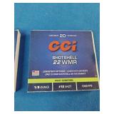 CCI 22 Winchester Magnum Rimfire (WMR) shotshells designed for pest control.