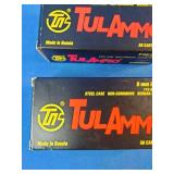 Two boxes of TulAmmo 9mm Luger ammunition