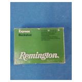 Remington 20 Ga. Express Buckshot shotshell ammunition.