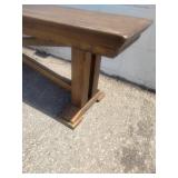 Dining Bench in a reclaimed barnwood finish