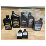 assorted small engine oils (lot of 7)