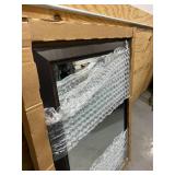 Large wall mirror with dark frame (28.5 in x 40.5 in)
