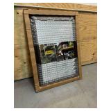 Large wall mirror with dark frame (28.5 in x 40.5 in)