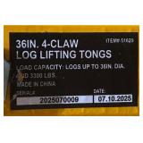 * Roughneck Log Lifting Tongs, 36in. Diameter, 3,300-Lb. Capacity Msrp $199.99