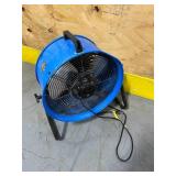 Strongway 18in. Turbo Tilt Direct Drive 3-Speed Floor Fan, 3800 CFM, 1/10 HP MSRP $130 (missing knob)