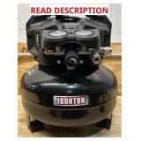 *Ironton Oil-Free Pancake Compressor, 1.5 HP, 6 Gallons, 2.6/3.6 CFM #115067 Msrp $149.99
