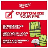 4X-Large/5X-Large Yellow Class-3 High Visibility Safety Vest with 10-Pockets and Sleeves