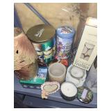 Mixed Lot of Candles, Tins & Candle Holders