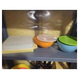 Mixed Kitchenware Lot - Bowls, Glasses, Cutlery, Knife Block & Plates