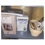 Cuisinart Mini-Prep Processor, Abioto Banneton Basket & Sourdough Book (Lot of 3)