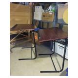 Folding Tables With Woodgrain Tops (Lot of 2)