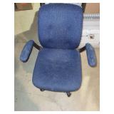 Blue Swivel Office Chair With Casters