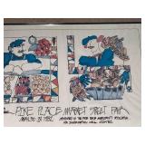 1982 Pike Place Market Street Fair Framed Poster Seattle 24in Wide