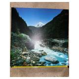 John Wong Mountain River Landscape Canvas Wall Art 23x23 Good