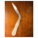 Antique Hallmarked Folding Fruit Pocket Knife Engraved Handle 4.75in