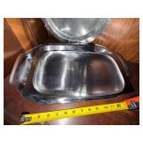 Swedish Stainless Steel Serving Tray & Plate Set 18/8 Marked Good