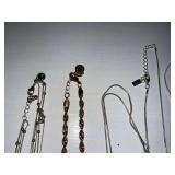 Mixed Costume Jewelry Lot Necklaces Pendants Bracelet Silver Gold Tone