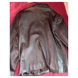 Worthington Lambskin Leather Zip Front Jacket Brown Women