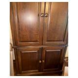 Traditional Cherry Finish Entertainment Armoire Cabinet 4 Door Good